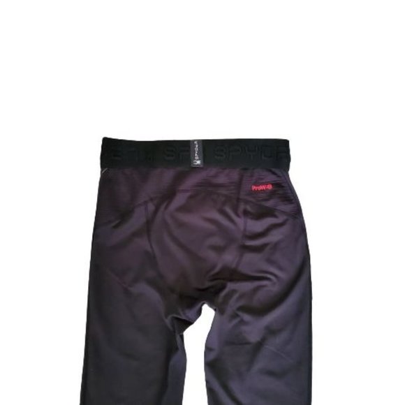 Spyder Active Pants Spyder Active Mens Pro  Base Layer Compression Leggings Pants Black